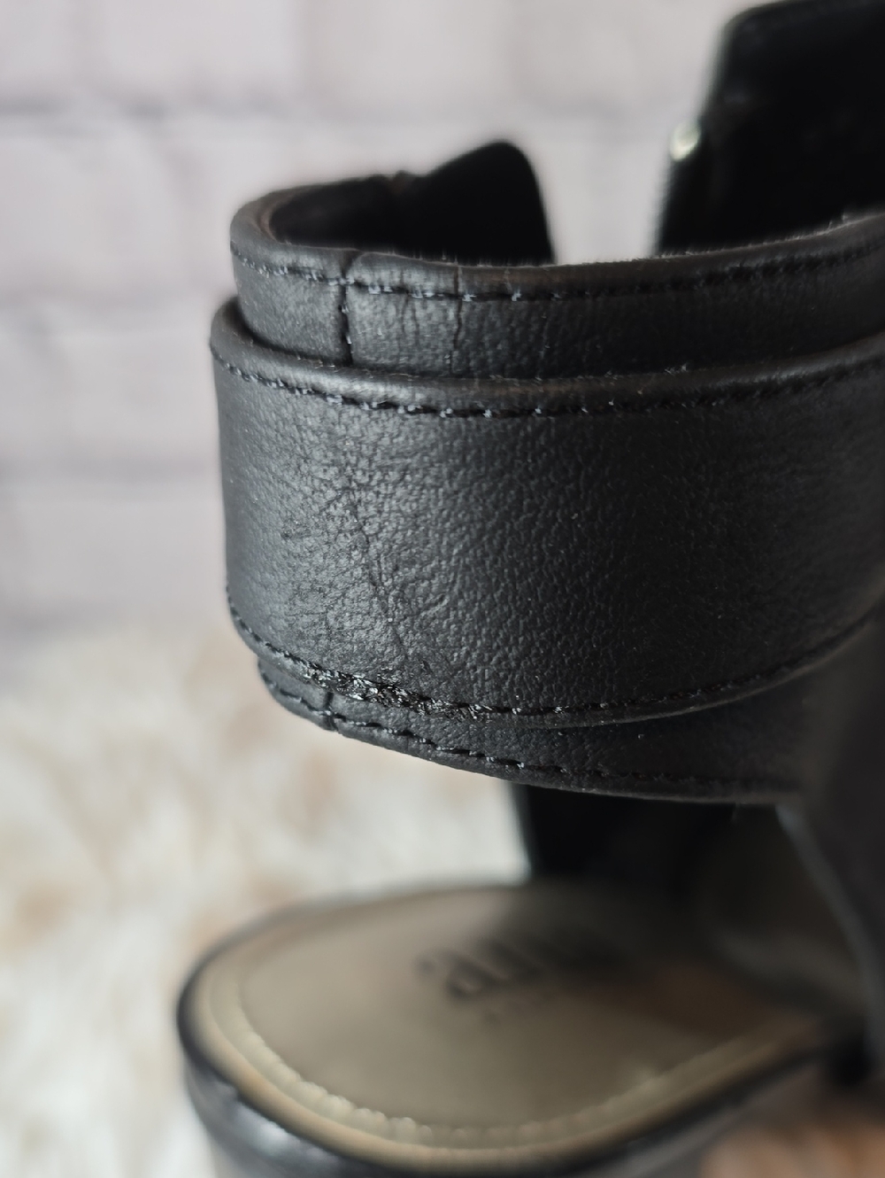 A.N.A. A New Approach 'Trout' Black Perforated Block Heel Sandals Size 8.5 - Picture 15 of 16